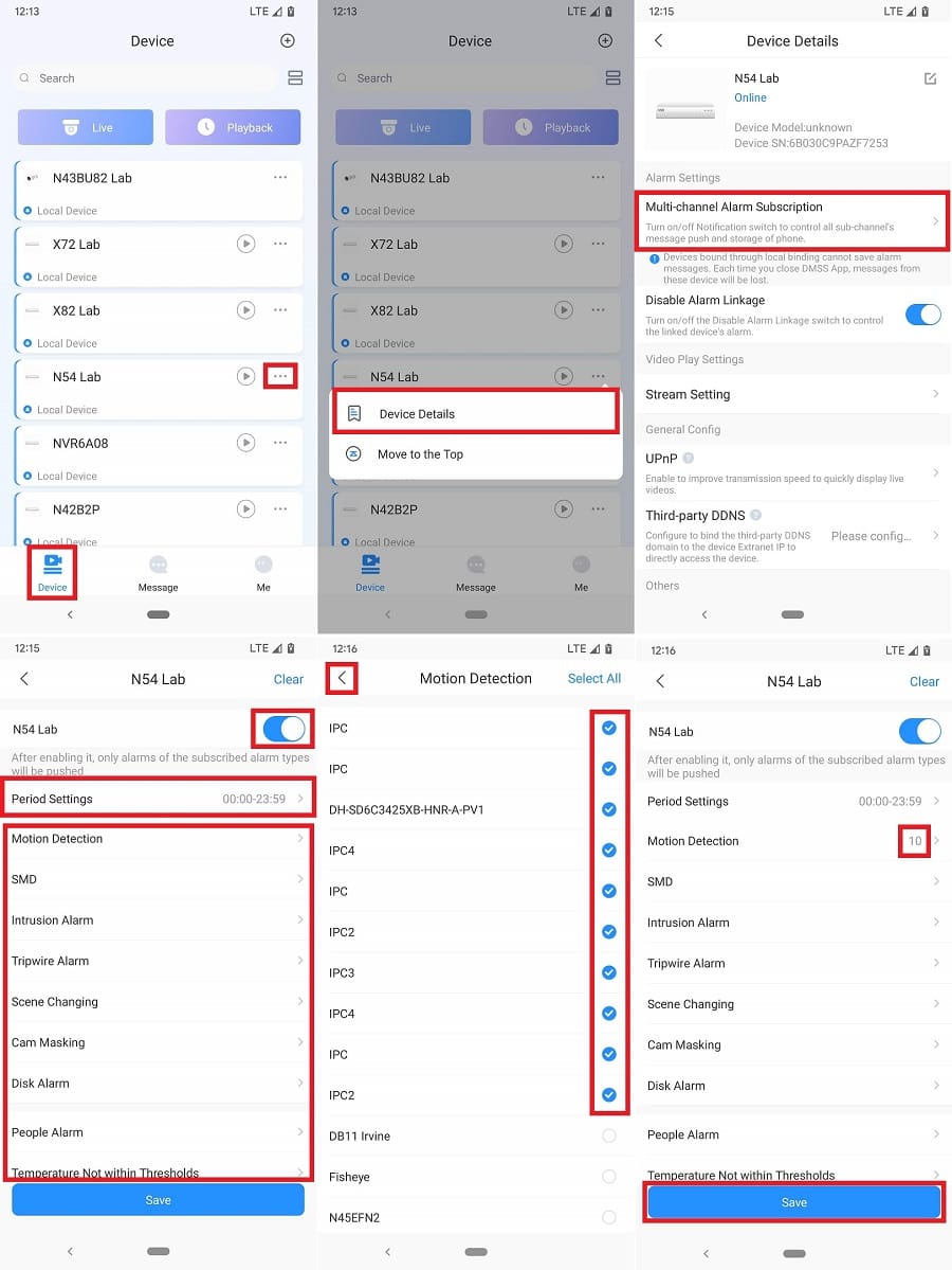 نحوه فعال‌سازی نوتیفیکیشن در نرم افزار انتقال تصویر داهوا